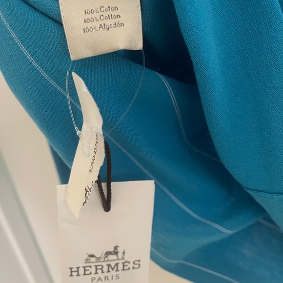 NEW Hermes V-Neck Cardigan in Aqua. Men’s L/Women’s XL - Picture 5 of 6
